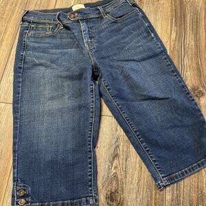 Womens Levi's 515 Blue Denim "Skimmer" Shorts Size 6